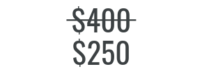 4 pay early bird $400 $250